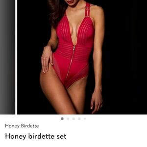 Honey Birdette Red Bodysuit